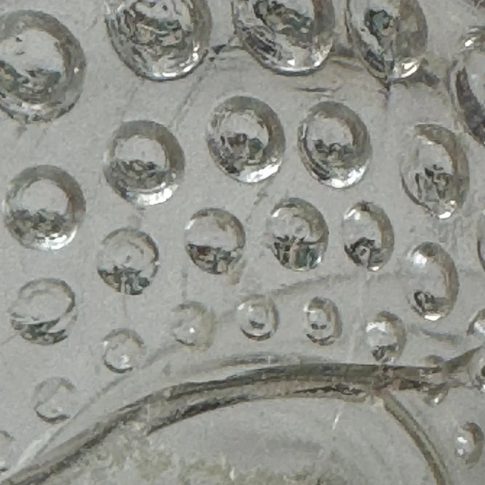 Vintage Clear Glass Pedestal Dessert Bowl Compote‎ Dish Hobnail Design